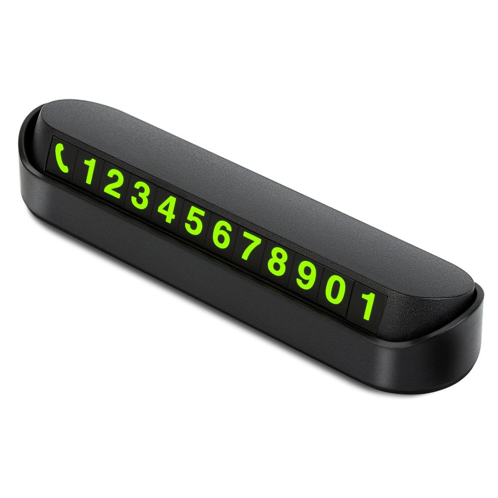 Suport numar telefon, afisaj parcare numar telefon/parcare temporara, Negru