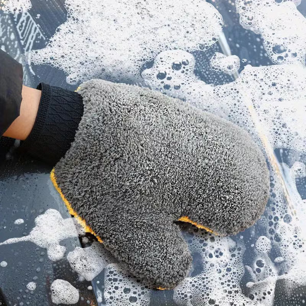 Manusa pentru Spalarea Masinii, Microfibra, Doua Fete, Umeda sau Uscata, 25x20cm