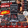Trusă de Scule Profesională 399 Piese – Valiză Troller cu Roți, Organizare pe Niveluri, Unelte pentru Reparații și Bricolaj