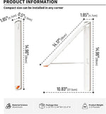 Suport Umerașe Pliabil de Perete din Aluminiu – Uscător de Rufe Rabatabil, Economisește Spațiu, Alb