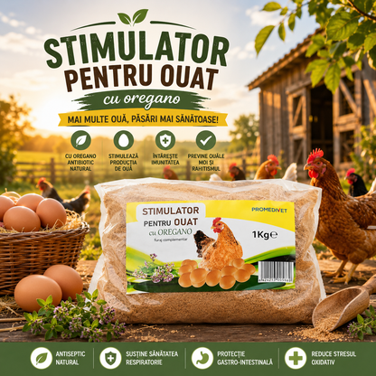 1 KG Stimulator pentru ouat cu oregano | Supliment natural pentru păsări