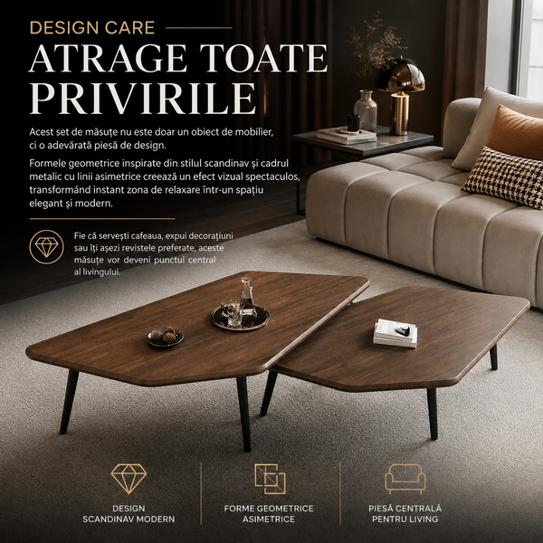 Set mese cafea Nordic elegant