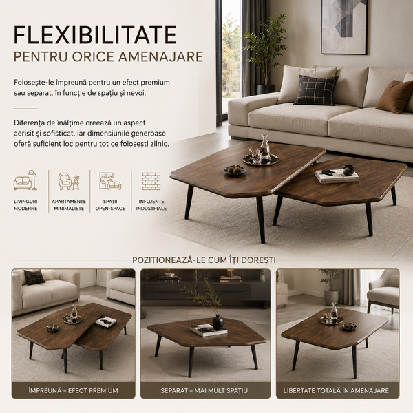 Set mese cafea Nordic elegant