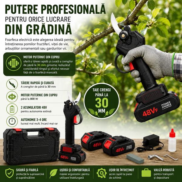 Foarfecă Electrică Grădină Rapidă