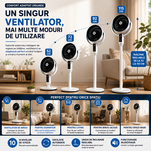 Ventilator Smart de Dormitor Hurrise