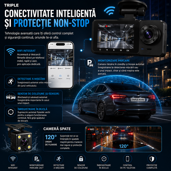 Trevix Road Camere Auto Triple