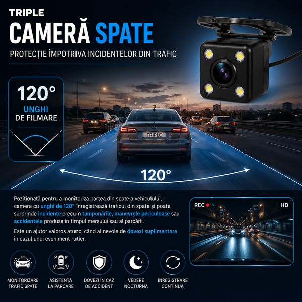 Trevix Road Camere Auto Triple