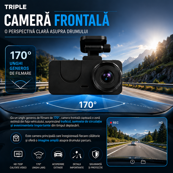 Trevix Road Camere Auto Triple