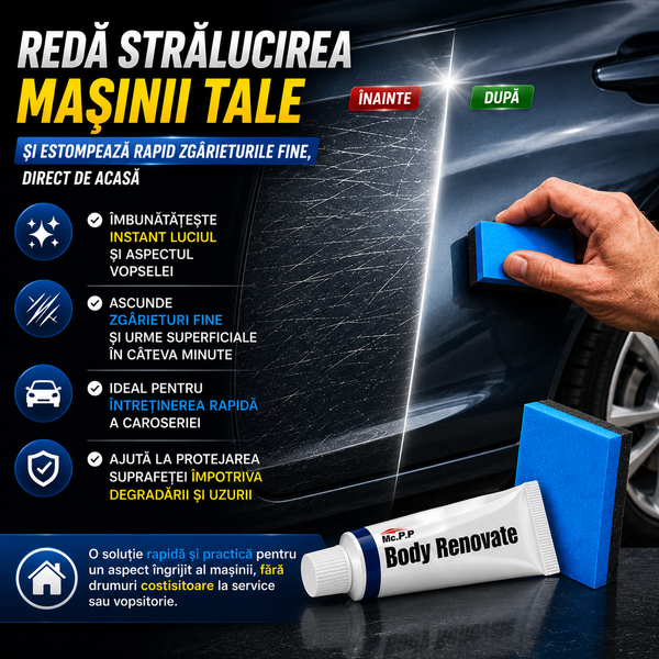 OFERTA 1+1 Kit de Reparare Zgârieturi Auto (burete + pasta de lustruit)