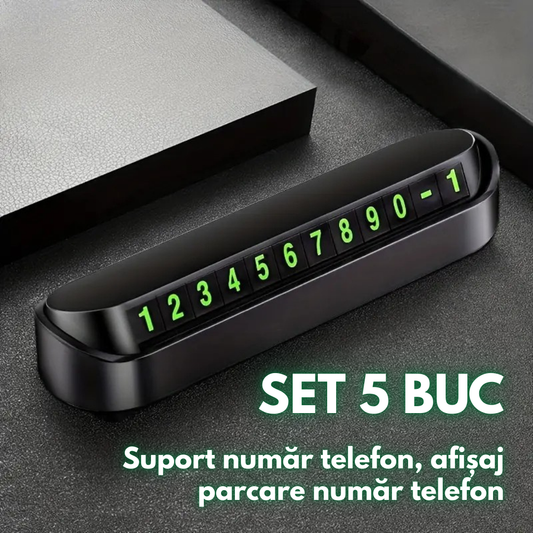 Pachet 5 x Suport număr telefon, afișaj parcare număr telefon