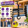 Set 4 Umerașe Organizatoare pentru Pantaloni în Cascadă – 5 Niveluri, Economisire Spațiu
