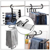 Set 4 Umerașe Organizatoare pentru Pantaloni în Cascadă – 5 Niveluri, Economisire Spațiu
