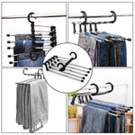 Set 4 Umerașe Organizatoare pentru Pantaloni în Cascadă – 5 Niveluri, Economisire Spațiu