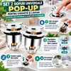 Set 2 Dopuri Universale Pop-Up pentru Chiuvetă și Lavoar – Cu Filtru Anti-Înfundare, Sistem Click-Clack și Montaj Rapid