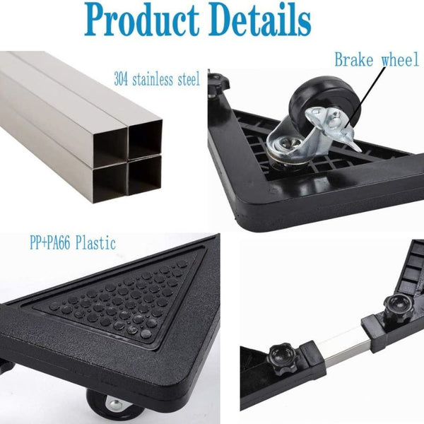 Suport Mobil Extensibil Reglabil cu roti pentru Electrocasnice 60x70cm