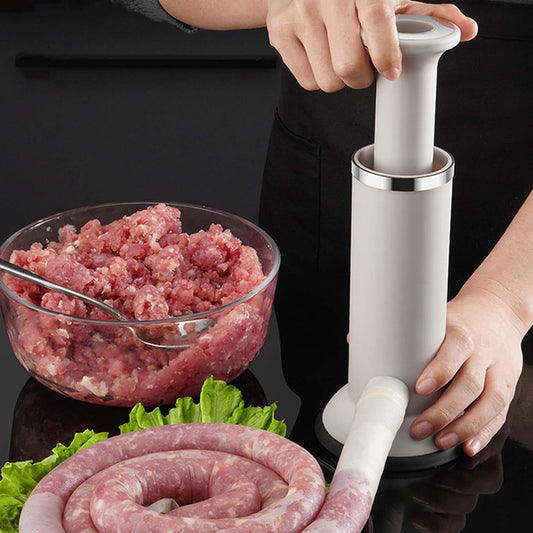 Aparat manual de făcut cârnați si chiftele – vertical, robust și ușor de utilizat