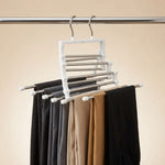Set 4 Umerașe Organizatoare pentru Pantaloni în Cascadă – 5 Niveluri, Economisire Spațiu