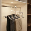 Set 4 Umerașe Organizatoare pentru Pantaloni în Cascadă – 5 Niveluri, Economisire Spațiu