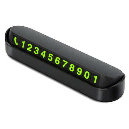 Suport numar telefon, afisaj parcare numar telefon/parcare temporara, Negru